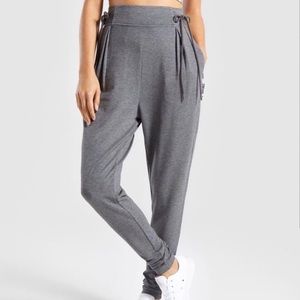 GYMSHARK Grey Slounge High Waist Side Tie Joggers